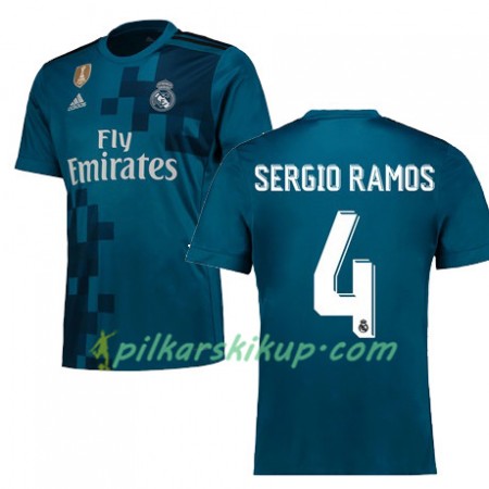 Koszulka Real Madryt SERGIO RAMOS 4 Trzeci 2017-18 Koszulki Piłkarskie Krótki Rękaw