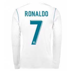 Koszulka Real Madryt Cristiano Ronaldo 7 Domowe 2017-18 Koszulki Piłkarskie Długi Rękaw