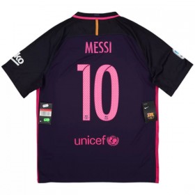 Koszulka Barcelona Messi 10 2016-17 Retro Wyjazdowe Koszulki Piłkarskie Krótki Rękaw