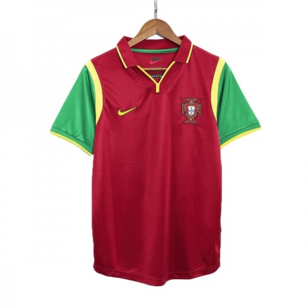 Koszulka Portugalia Retro Domowe 1998 Koszulki Piłkarskie Krótki Rękaw