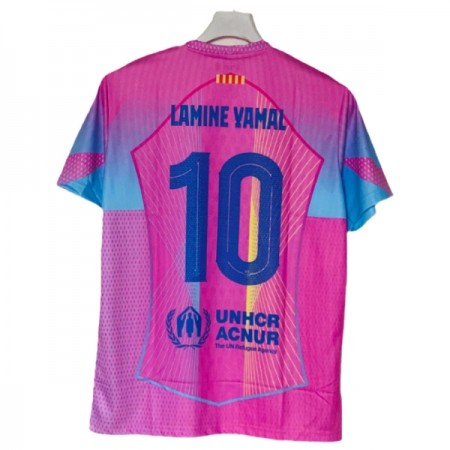 Koszulka Barcelona Lamine Yamal 10 2025-26 Czerwony Koszulki Piłkarskie Krótki Rękaw