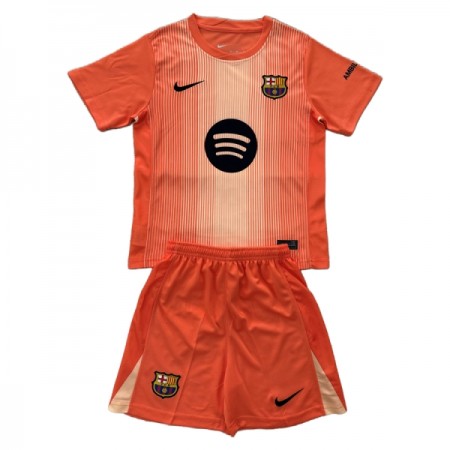 Koszulka FC Barcelona Bramkarska Dziecięcy 2025-26 Pomarańczowy Koszulki Piłkarskie Krótki Rękaw