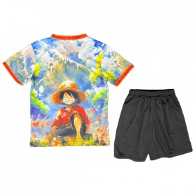 Koszulka Japonia x OnePiece Dziecięcy 2025 Koszulki Piłkarskie Krótki Rękaw