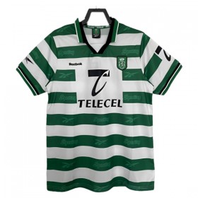 Koszulka Sporting CP 1999-2000 Domowe Koszulki Piłkarskie Krótki Rękaw