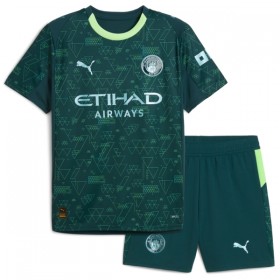 Koszulka Manchester City EA Sport Dziecięcy Czwarty 2025-26 Koszulki Piłkarskie Krótki Rękaw