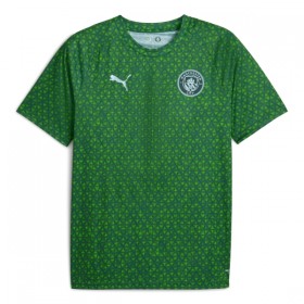 Koszulka Manchester City Pre-Match 2025-26 Zielony Koszulki Piłkarskie Krótki Rękaw