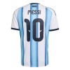 Koszulka Argentyna Messi 10 Dziecięcy Domowe MŚ 2026 Koszulki Piłkarskie Krótki Rękaw