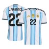 Koszulka Argentyna Lautaro Martinez 22 Domowe MŚ 2026 Koszulki Piłkarskie Krótki Rękaw