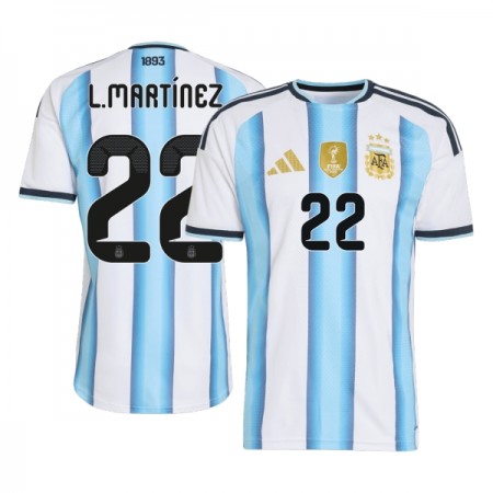 Koszulka Argentyna Lautaro Martinez 22 Domowe MŚ 2026 Koszulki Piłkarskie Krótki Rękaw