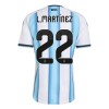 Koszulka Argentyna Lautaro Martinez 22 Domowe MŚ 2026 Koszulki Piłkarskie Krótki Rękaw