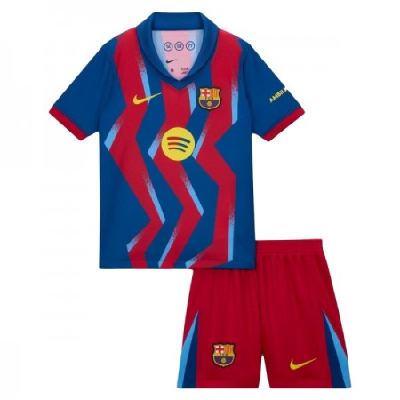 Koszulka FC Barcelona Dziecięcy Czwarty 2025-26 Koszulki Piłkarskie Krótki Rękaw