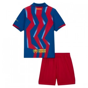 Koszulka FC Barcelona Dziecięcy Czwarty 2025-26 Koszulki Piłkarskie Krótki Rękaw