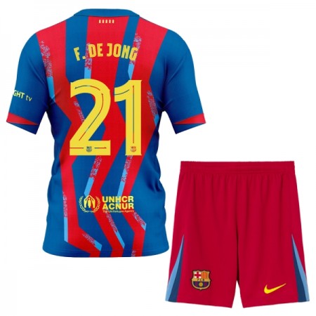 Koszulka FC Barcelona F. De Jong 21 Dziecięcy Czwarty 2025-26 Koszulki Piłkarskie Krótki Rękaw