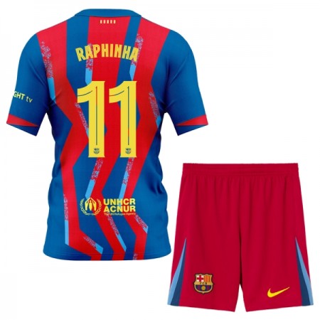Koszulka FC Barcelona Raphinha 11 Dziecięcy Czwarty 2025-26 Koszulki Piłkarskie Krótki Rękaw