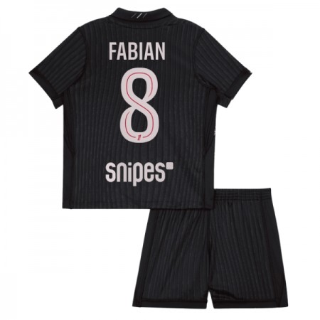 Koszulka Paris Saint-Germain Fabian 8 Jordan Dziecięcy Czwarty 2025-26 Koszulki Piłkarskie Krótki Rękaw