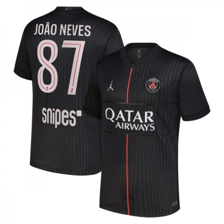 Koszulka Paris Saint-Germain Joao Neves 87 Jordan Czwarty 2025-26 Koszulki Piłkarskie Krótki Rękaw