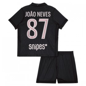 Koszulka Paris Saint-Germain Joao Neves 87 Jordan Dziecięcy Czwarty 2025-26 Koszulki Piłkarskie Krótki Rękaw