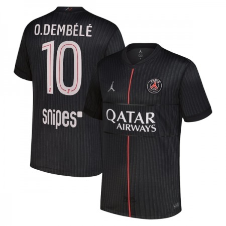 Koszulka Paris Saint-Germain O. Dembele 10 Jordan Czwarty 2025-26 Koszulki Piłkarskie Krótki Rękaw