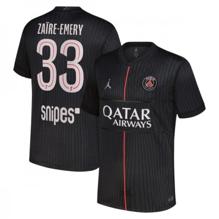 Koszulka Paris Saint-Germain Zaire-Emery 33 Jordan Czwarty 2025-26 Koszulki Piłkarskie Krótki Rękaw