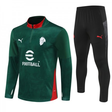 AC Milan Treningowa 2025-26 Zielony Kvarts-Dragkedja