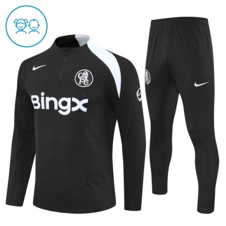 Chelsea Dziecięcy Treningowa 2025-26 Czarny Kvarts-Dragkedja