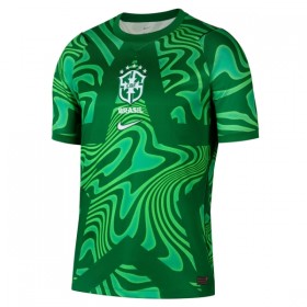 Koszulka Brazylia Bramkarska Domowe MŚ 2026 Zielony Koszulki Piłkarskie Krótki Rękaw