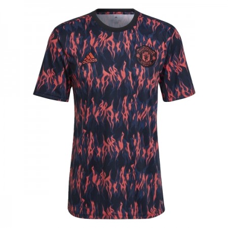 Koszulka Manchester United Pre-Match 2025-26 Czarny Koszulki Piłkarskie Krótki Rękaw
