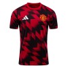 Koszulka Manchester United Pre-Match 2025-26 Czerwony Koszulki Piłkarskie Krótki Rękaw