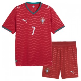 Koszulka Portugalia Ronaldo 7 Dziecięcy Domowe MŚ 2026 Koszulki Piłkarskie Krótki Rękaw
