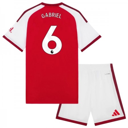 Koszulka Arsenal Gabriel 6 Dziecięcy Domowe 2026-27 Koszulki Piłkarskie Krótki Rękaw