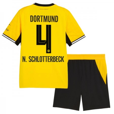 Koszulka Borussia Dortmund N. Schlotterbeck 4 Dziecięcy Domowe 2026-27 Koszulki Piłkarskie Krótki Rękaw