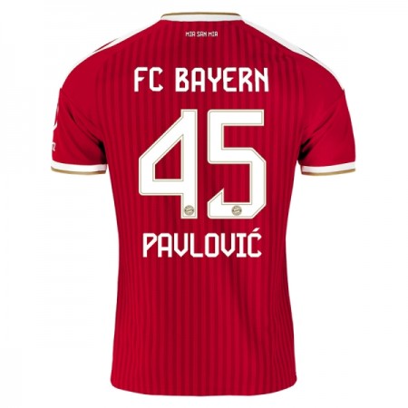 Koszulka FC Bayern Monachium Pavlovic 45 Domowe 2026-27 Koszulki Piłkarskie Krótki Rękaw