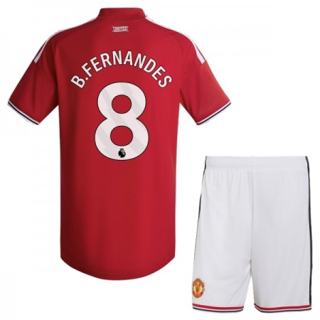 Koszulka Manchester United B. Fernandes 8 Dziecięcy Domowe 2026-27 Koszulki Piłkarskie Krótki Rękaw
