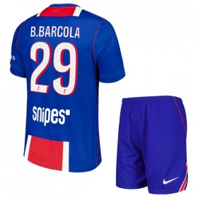 Koszulka Paris Saint-Germain Bradley Barcola 29 Dziecięcy Domowe 2026-27 Koszulki Piłkarskie Krótki Rękaw