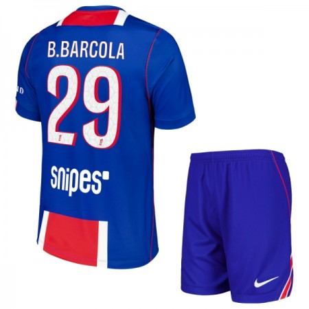 Koszulka Paris Saint-Germain Bradley Barcola 29 Dziecięcy Domowe 2026-27 Koszulki Piłkarskie Krótki Rękaw