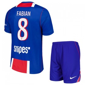 Koszulka Paris Saint-Germain Fabian 8 Dziecięcy Domowe 2026-27 Koszulki Piłkarskie Krótki Rękaw
