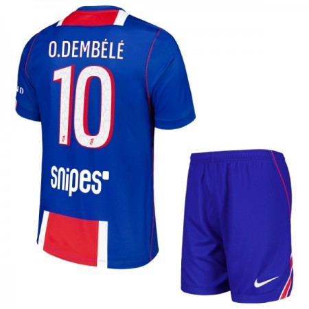 Koszulka Paris Saint-Germain O. Dembele 10 Dziecięcy Domowe 2026-27 Koszulki Piłkarskie Krótki Rękaw