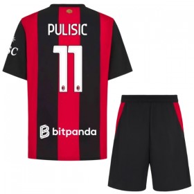 Koszulka AC Milan Pulisic 11 Dziecięcy Domowe 2026-27 Koszulki Piłkarskie Krótki Rękaw
