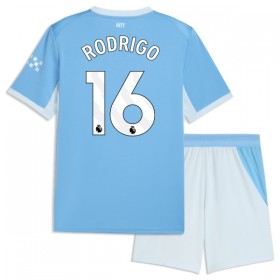 Koszulka Manchester City Rodrigo 16 Dziecięcy Domowe 2026-27 Koszulki Piłkarskie Krótki Rękaw