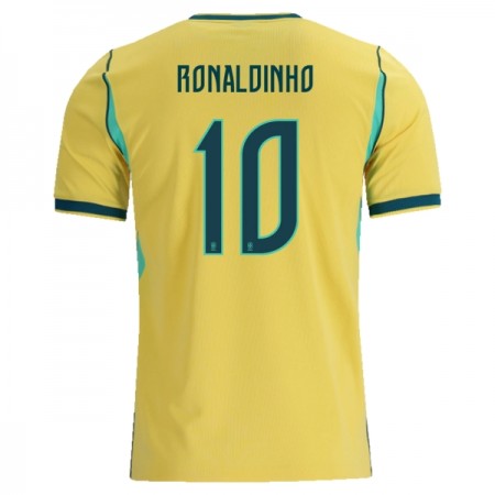Koszulka Brazylia Ronaldinho 10 Domowe MŚ 2026 Koszulki Piłkarskie Krótki Rękaw