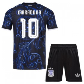 Koszulka Argentyna Maradona 10 Dziecięcy Wyjazdowe MŚ 2026 Koszulki Piłkarskie Krótki Rękaw