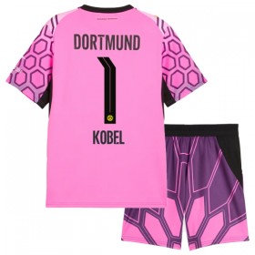 Koszulka Borussia Dortmund Kobel 1 Bramkarska Dziecięcy Wyjazdowe 2026-27 Różowy Koszulki Piłkarskie Krótki Rękaw