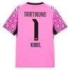 Koszulka Borussia Dortmund Kobel 1 Bramkarska Wyjazdowe 2026-27 Różowy Koszulki Piłkarskie Krótki Rękaw