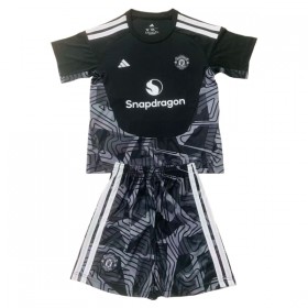 Koszulka Manchester United Bramkarska Dziecięcy 2026-27 Czarny Koszulki Piłkarskie Krótki Rękaw