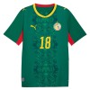Koszulka Senegal Sarr 18 Wyjazdowe MŚ 2026 Koszulki Piłkarskie Krótki Rękaw