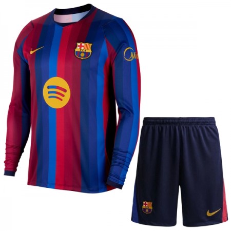 Koszulka FC Barcelona Dziecięcy Domowe 2026-27 Koszulki Piłkarskie Długi Rękaw