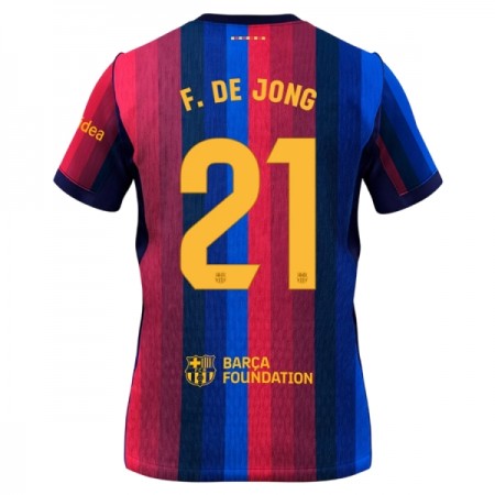 Koszulka FC Barcelona F. De Jong 21 Domowe 2026-27 Koszulki Piłkarskie Krótki Rękaw