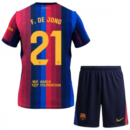 Koszulka FC Barcelona F. De Jong 21 Dziecięcy Domowe 2026-27 Koszulki Piłkarskie Krótki Rękaw Koszulka FC Barcelona F. De Jong 21 Dziecięcy Domowe 2026-27 Koszulki Piłkarskie Krótki Rękaw