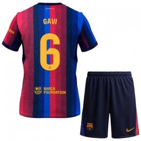 Koszulka FC Barcelona Gavi 6 Dziecięcy Domowe 2026-27 Koszulki Piłkarskie Krótki Rękaw