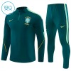 Brazylia Dziecięcy Treningowa 2026-27 Zielony Kvarts-Dragkedja Brazylia Dziecięcy Treningowa 2026-27 Zielony Kvarts-Dragkedja